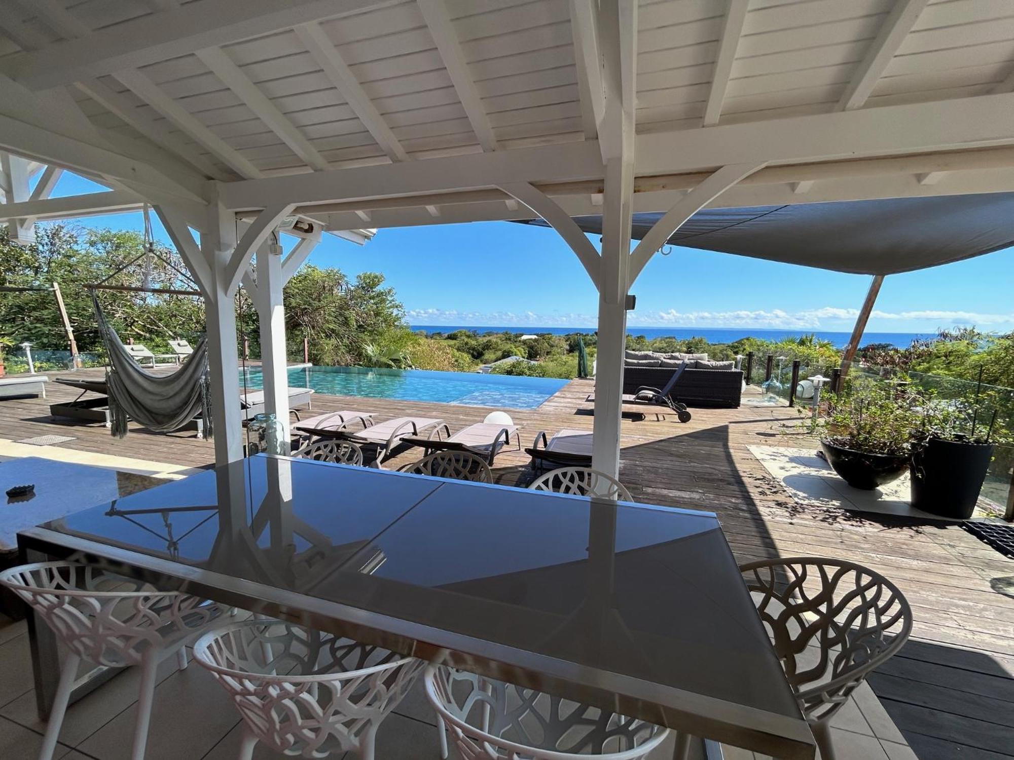 Villa Deluxe L'Hacienda Villa Vue Mer 180 Piscine Jacuzzi Proche Plage Marina Golf Pointe Des Chateaux Et Casino Jardin Clos Voyage Durable Saint-Francois  Εξωτερικό φωτογραφία