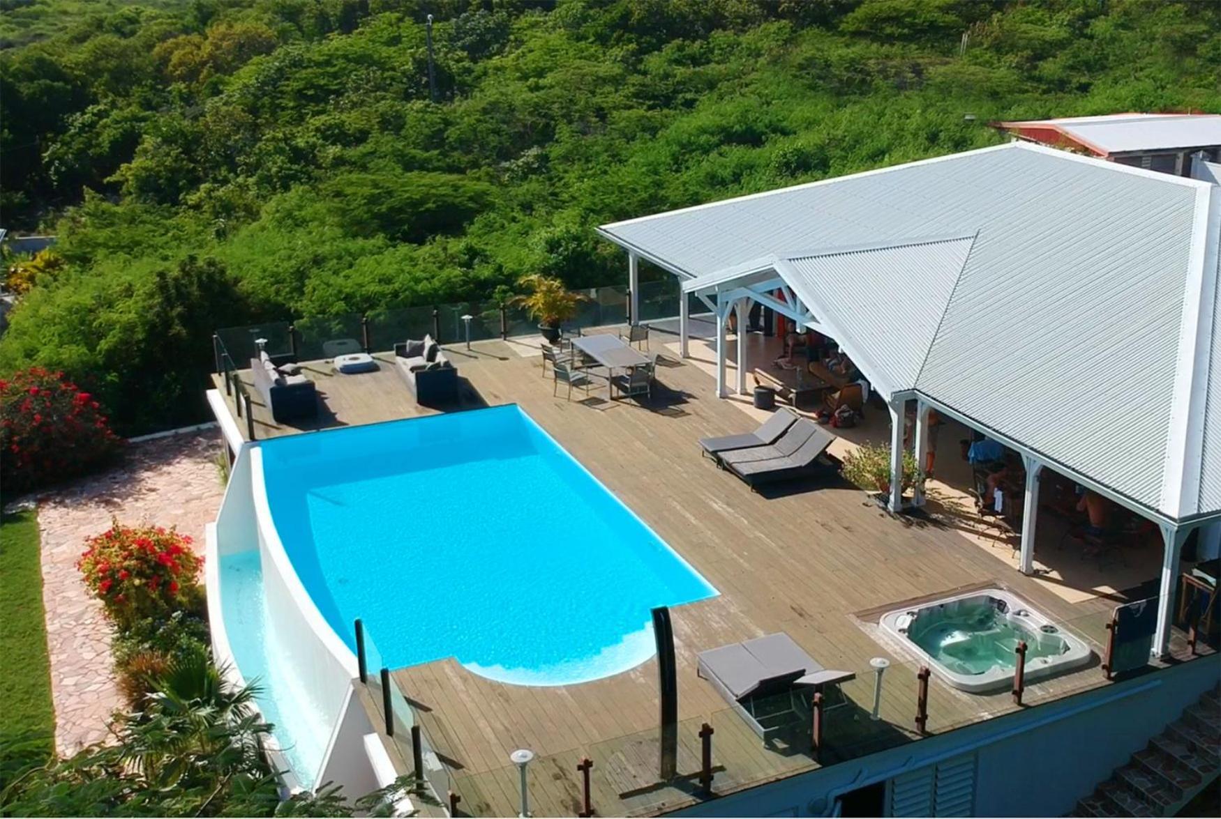 Villa Deluxe L'Hacienda Villa Vue Mer 180 Piscine Jacuzzi Proche Plage Marina Golf Pointe Des Chateaux Et Casino Jardin Clos Voyage Durable Saint-Francois  Δωμάτιο φωτογραφία